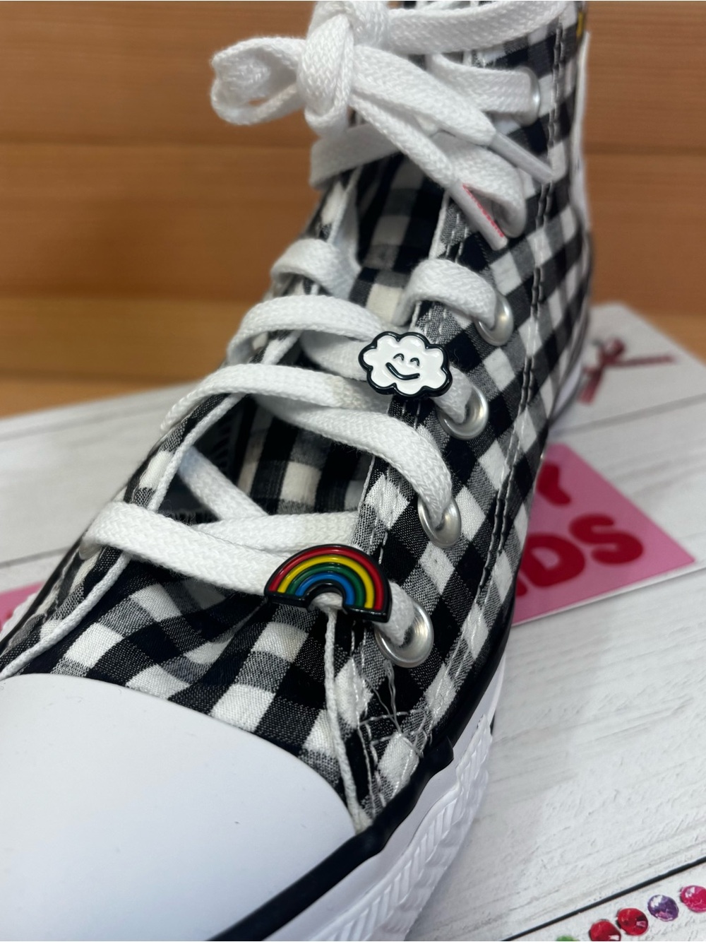 Converse CTAS HI All Star Hello Kitty High Top Canvas Sneaker Black Womans 8 - Picture 7 of 8